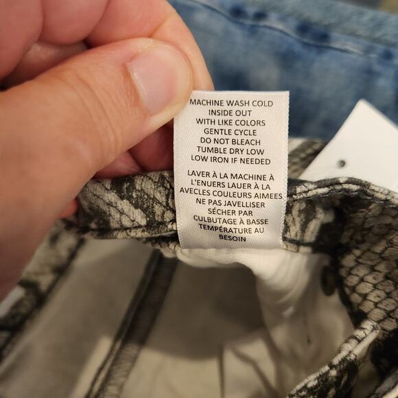 TINSELTOWN Grey Gray White Reptile Snake Print Hi-Rise Skinny Pant Junior 5 NEW - Picture 6 of 12